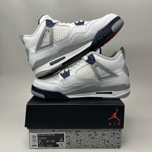 Nike Air Jordan 4 Retro GS “Midnight Navy” 2023 - Picture 3 of 7
